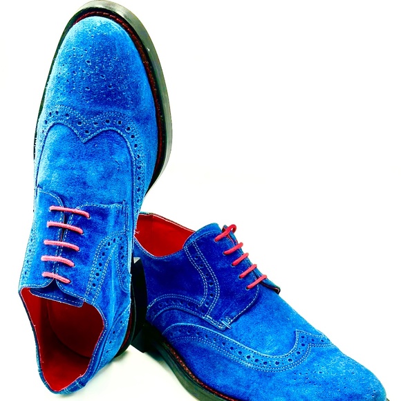 Bugatchi Suede Wingtip Derby's Mens SZ 9.5 - Picture 8 of 16